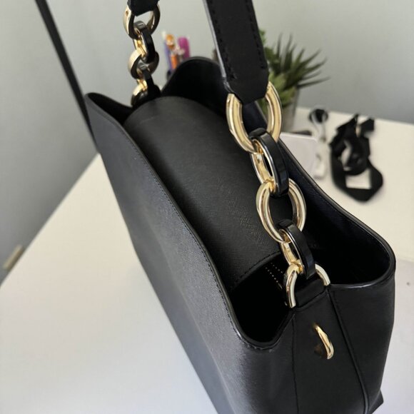 MICHAEL KORS PORTIA BLACK SAFFIANO LEATHER - Picture 4 of 5